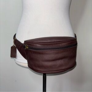 Vintage Coach Canteen Waist Fanny Pack Brown Leather Bag #0515 XS/S USA 90's